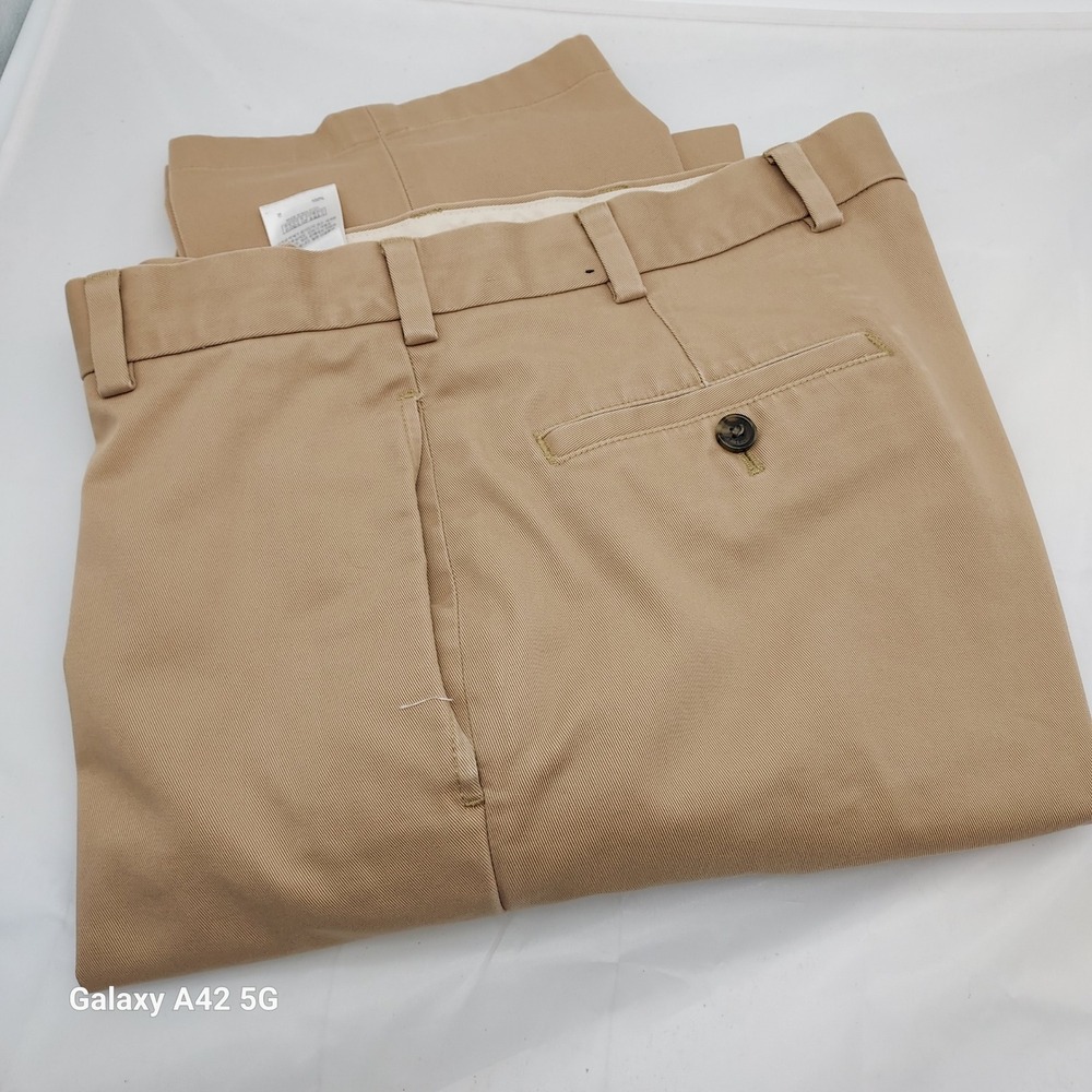 Brooks Brothers Advantage Chino Clark Fit Khaki Pants Mens 34x30 100011974 Tan